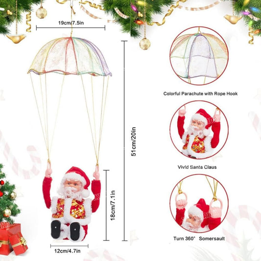 Parachute Santa Claus Christmas Decoration