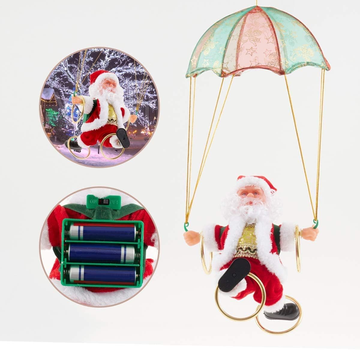 Parachute Santa Claus Christmas Decoration