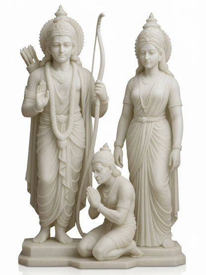 Lord Sita Ram With Hanuman