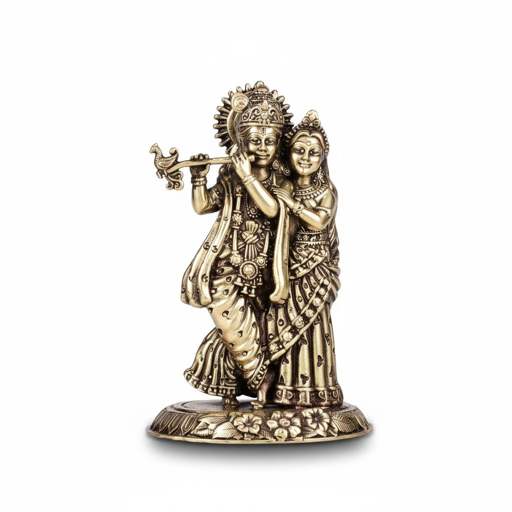 Brass Radha Krishna Idol