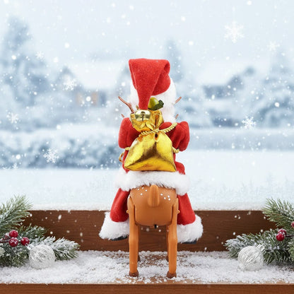 Musical Deer Riding Santa Claus
