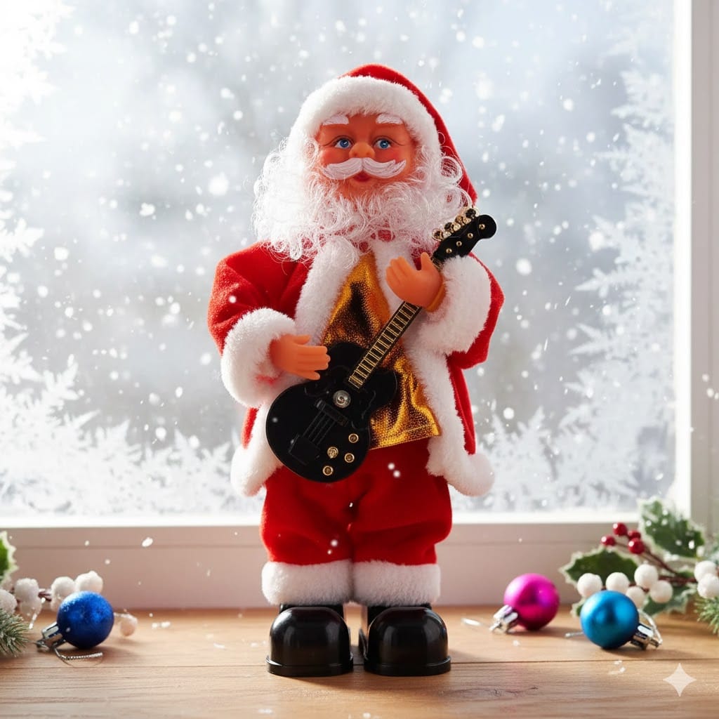 Electric Musical Santa Claus with Guitar