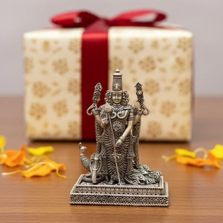 Silver Plated Lord Murgan Ji Idol Style 2 (3 Inch)