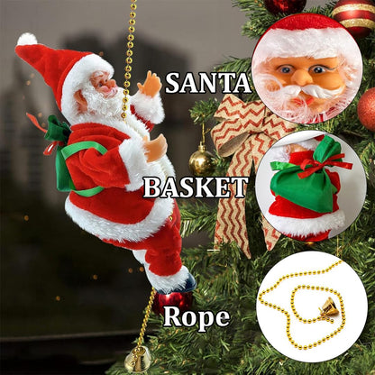 Climbing Santa Claus with Music &amp; LED Lights