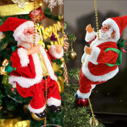 Climbing Santa Claus with Music &amp; LED Lights