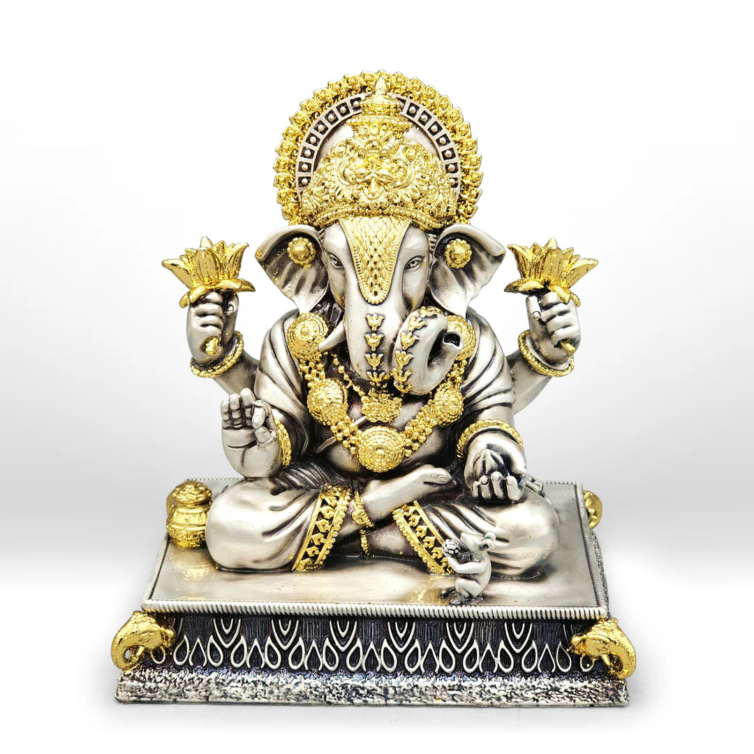 Silver Plated Lord Ganesha Idol