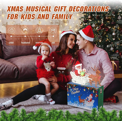 Santa And Reindeer Sleigh Toys,Singing And Dancing With Jingle Bell Rock