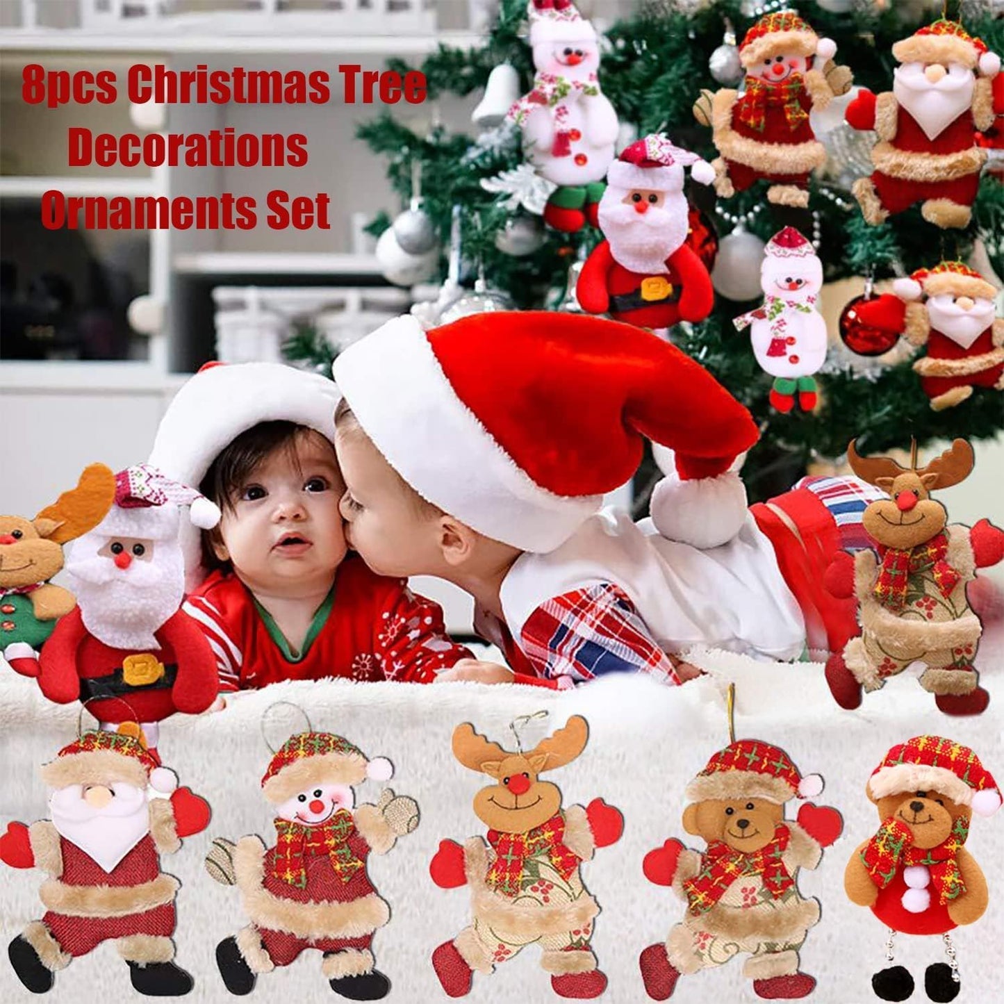 4 Pcs Christmas Tree Decoration Items