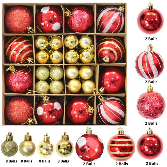 TIED RIBBONS Christmas Decoration Balls Set