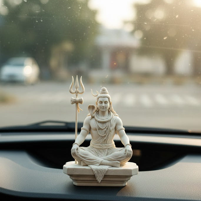 White Marble Lord Shiv Idol