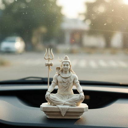 White Marble Lord Shiv Idol