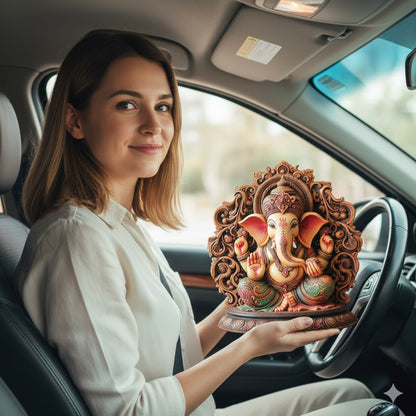 Lord Ganesha Idol Unique Design  (8 Inch)