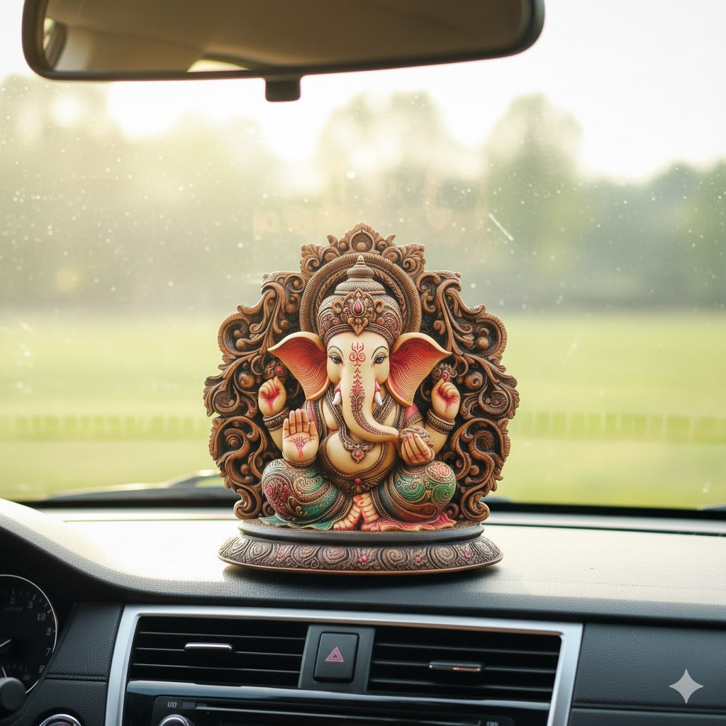 Lord Ganesha Idol Unique Design  (8 Inch)