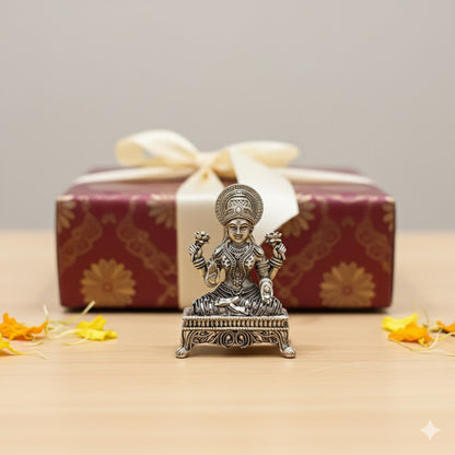 Silver Plated Laxmi Mata Idol (3 Inch)