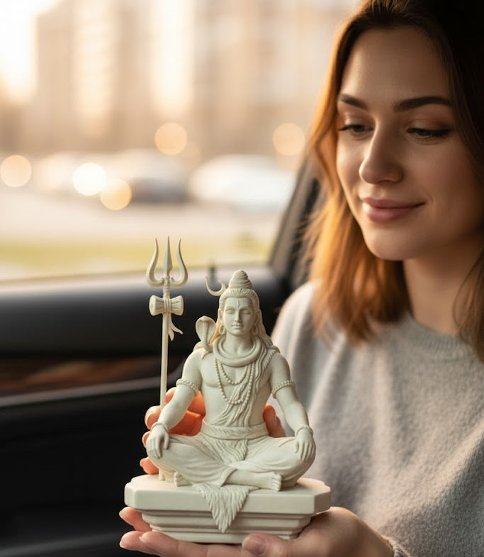 White Marble Lord Shiv Idol