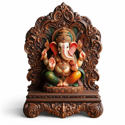 Lord Ganesha Idol Unique Design  (8 Inch)