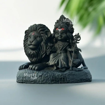 BAAL DURGA MAA WITH LION – CAR DASHBOARD IDOL