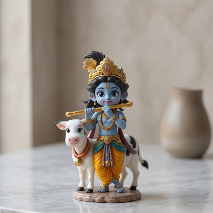 Bal Krishna With Cow Idol