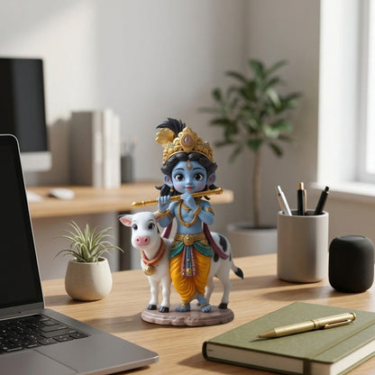 Bal Krishna With Cow Idol