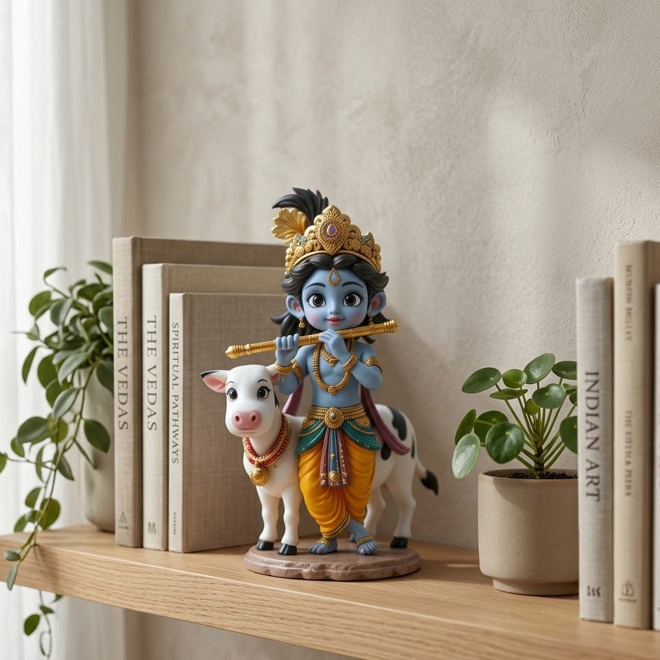 Bal Krishna With Cow Idol