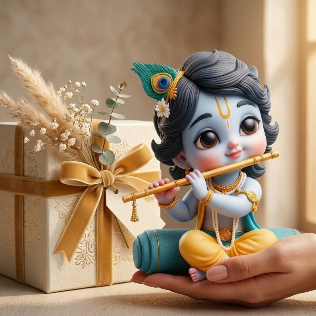 Bal Krishna With Flute Idol