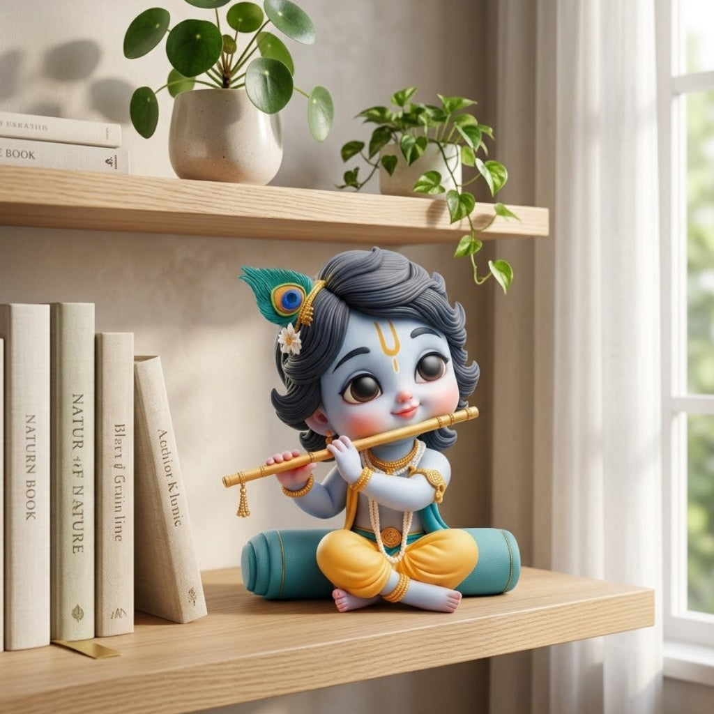 Bal Krishna With Flute Idol