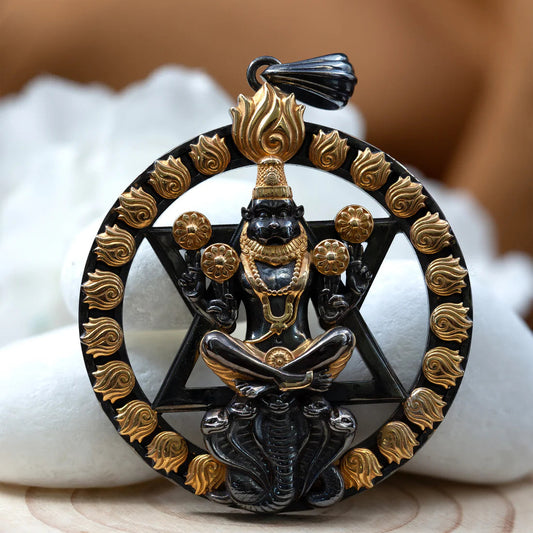 Plated Chakra Narasimha Pendant