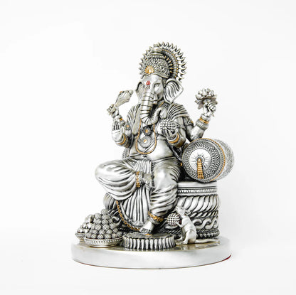 Silver Plated Lord Ganesha Idol