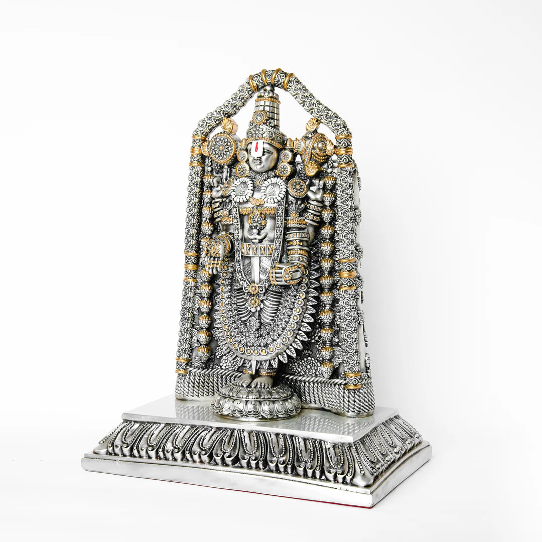 Silver Plated Tirupati Balaji Idol