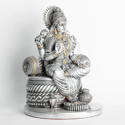 Silver Plated Divine Lakshmi Mata Idol