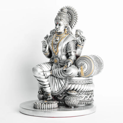 Silver Plated Divine Lakshmi Mata Idol