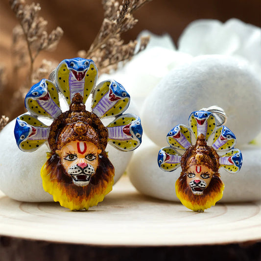Enameled Ananta Narasimha Pendant