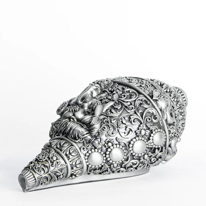 LOTUS GANESHA SHANKHA IDOL