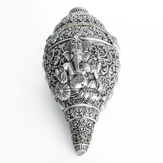 LOTUS GANESHA SHANKHA IDOL