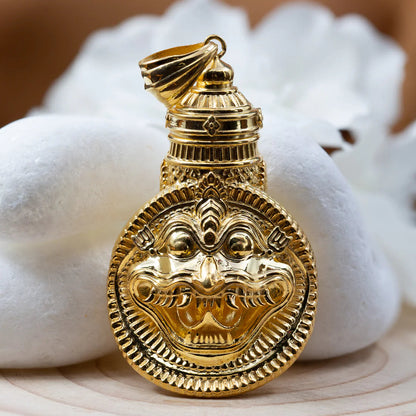 Gold plated Yogananda Mukha Narasimha Pendant