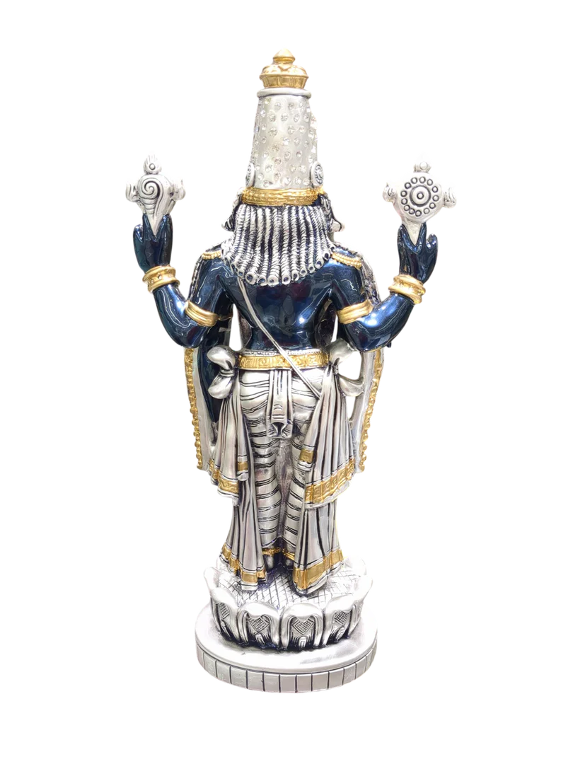 Silver Plated Black Tone Balaji Idol