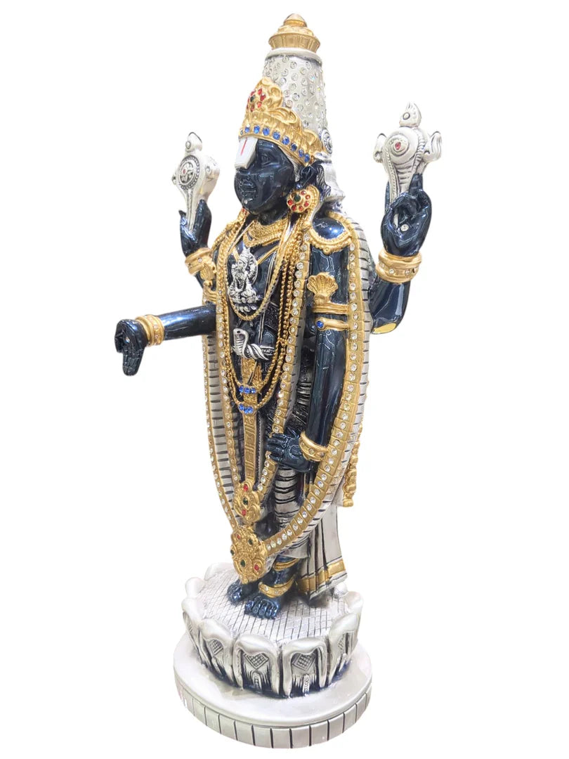 Silver Plated Black Tone Balaji Idol