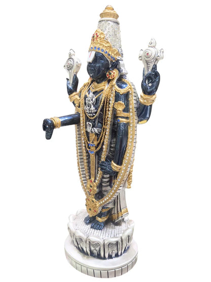 Silver Plated Black Tone Balaji Idol