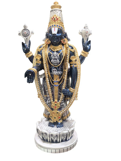 Silver Plated Black Tone Balaji Idol