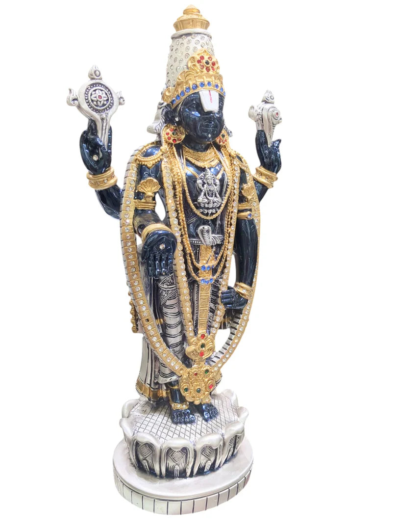 Silver Plated Black Tone Balaji Idol