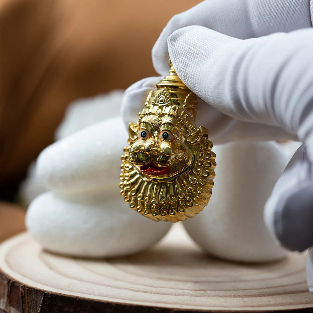 Gold Plated Shanta Mukha Pendant