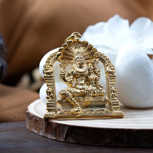 Gold Plated Laxmi Narasimha Pendant