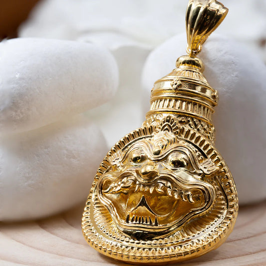 Gold plated Yogananda Mukha Narasimha Pendant
