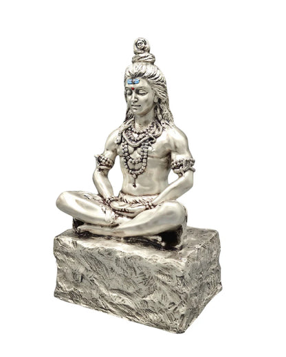 Silver Plated Shiv Shankar Idol