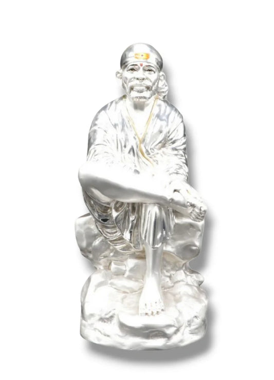 Silver Plated Sai Baba Idol