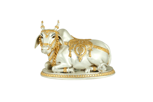 Silver Plated Nandi Idol
