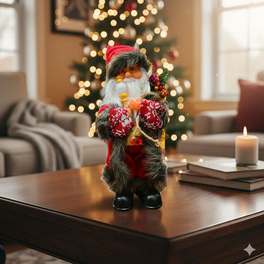 12 Inch Musical Santa Claus Toy with Light – Singing Christmas Doll for Home