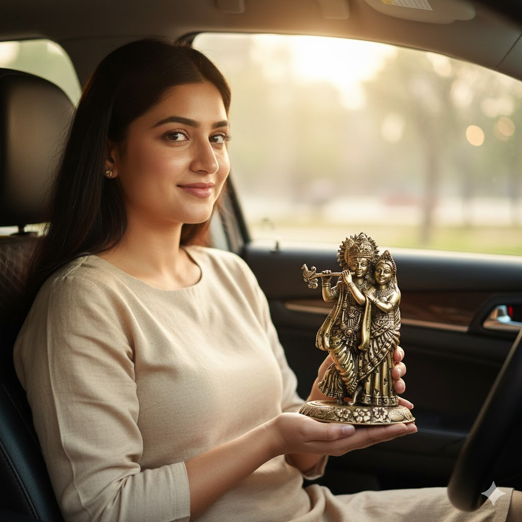 Brass Radha Krishna Idol