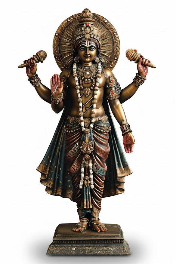 Bronze Finish Lord Vishnu Ji Idol