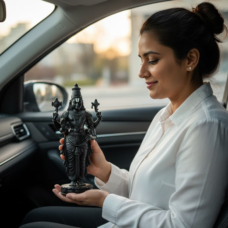 Black Marbale Lord Venkateswara idol